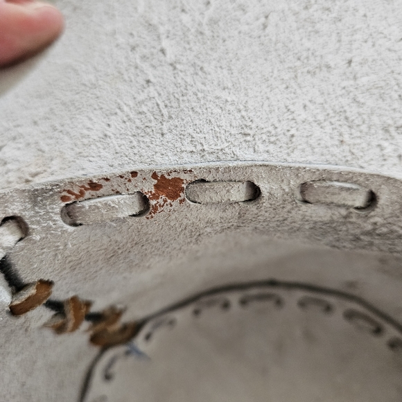 Vintage Hand Tooled Leather Cowboy Hat Hippie Hat - Picture 6 of 8